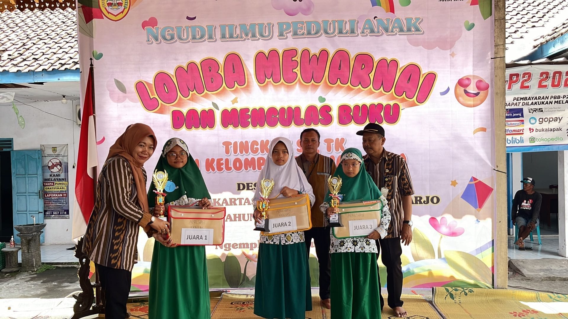 Tumbuhkan Budaya Literasi, Mahasiswa KKN Literasi 322 UNS dan Pemerintah Desa Ngemplak Gelar Lomba untuk Anak Usia Dini dan SD