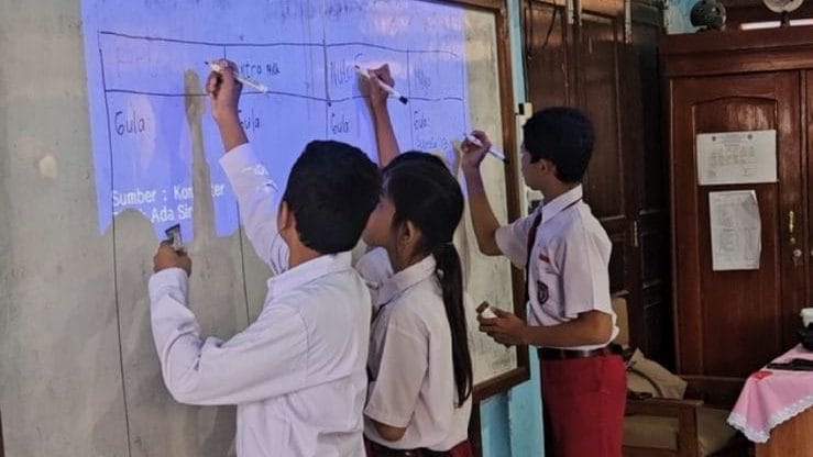 A group of people writing on a whiteboardAI-generated content may be incorrect.