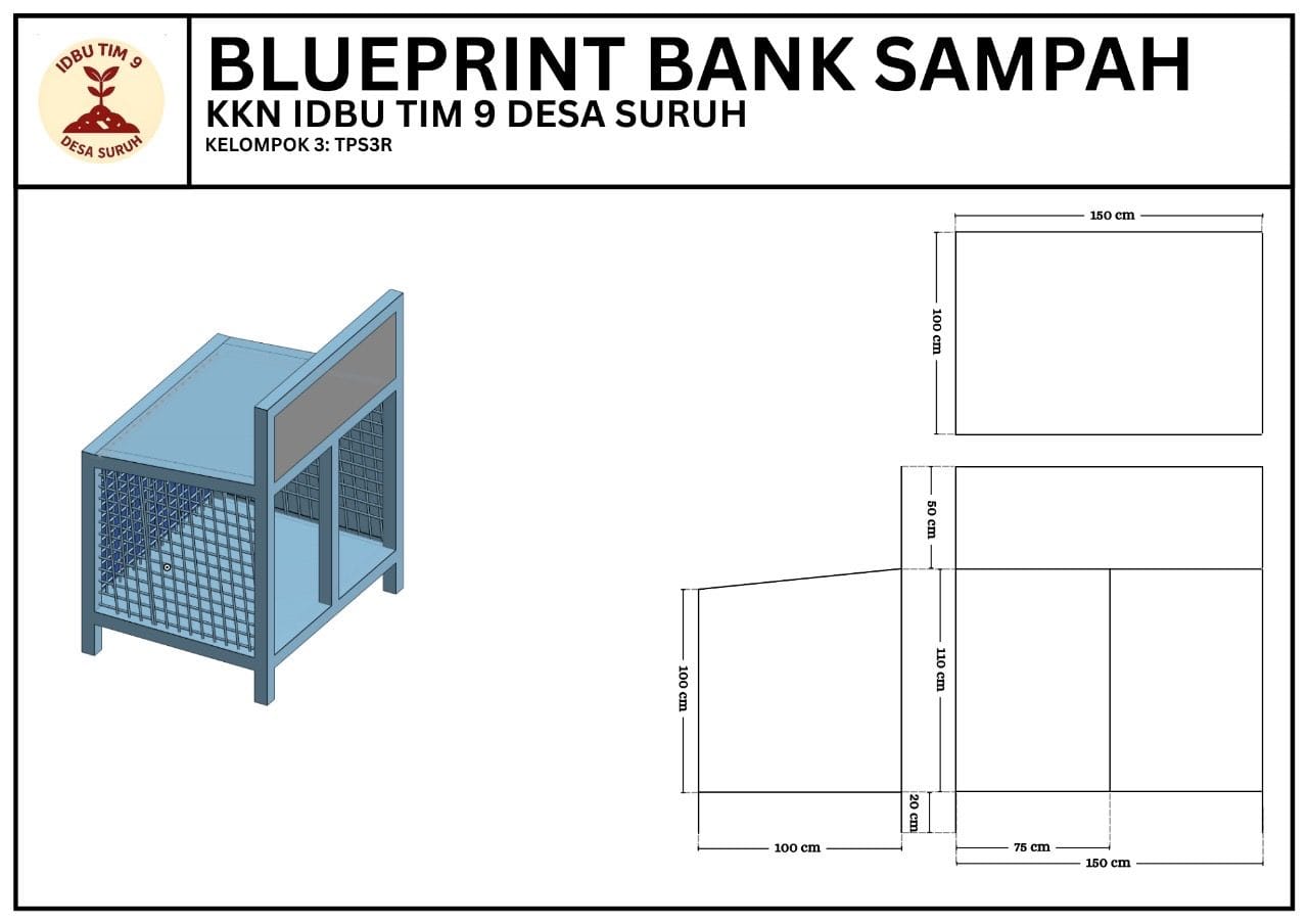 Optimalisasi TPS3R, Tim 9 KKN-T IDBU UNDIP Hadirkan Peta Rute Optimasi Pengangkutan Sampah dan Bank Sampah di Desa Suruh