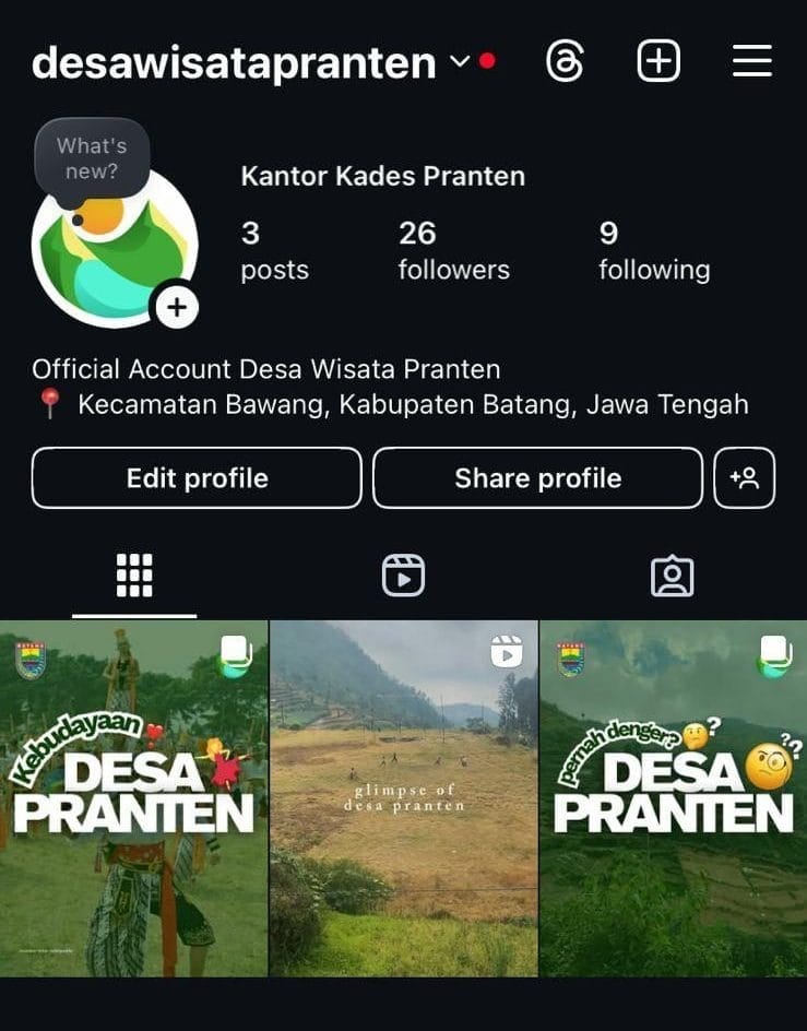Mahasiswa KKN-T 65 Bantu Mempromosikan Desa Wisata Pranten Melalui Sosmed dan Pelatihan Tour Guide Mahasiswa KKN-T 65 Bantu Mempromosikan Desa Wisata Pranten Melalui Sosmed dan Pelatihan Tour Guide