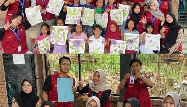 Dari Daun Jadi Fashion! Mahasiswa KKN UPGRIS 9 Ajak Anak Desa Leyangan Ciptakan Totebag Ecoprint Ramah Lingkungan