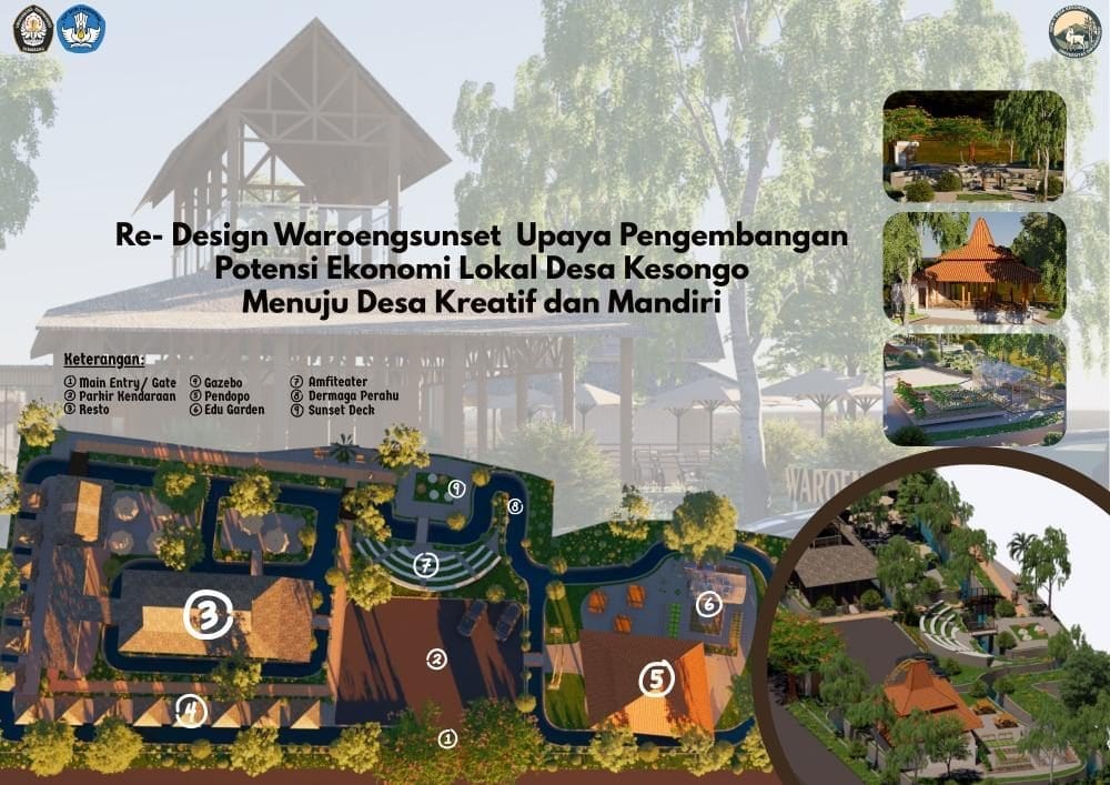 Penguatan Ekonomi Desa Kesongo, Mahasiswa KKN Tematik Kemendikbudristek Hadirkan Peta UMKM dan Wajah Baru Waroeng Sunset