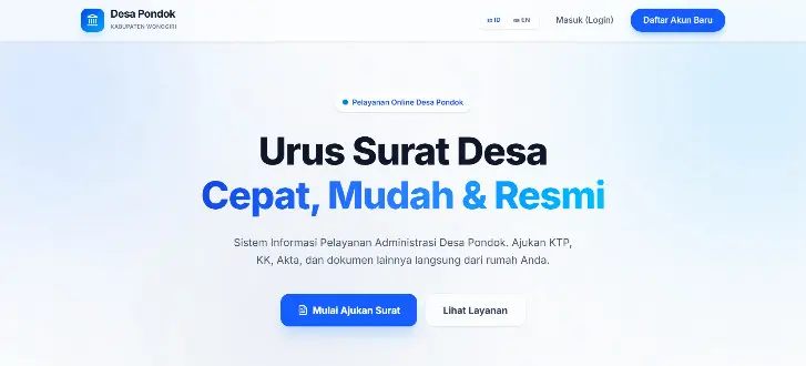 Mahasiswa Universitas Diponegoro Kembangkan Website Pelayanan Administrasi Desa Pondok, Wonogiri Mahasiswa Universitas Diponegoro Kembangkan Website Pelayanan Administrasi Desa Pondok, Wonogiri
