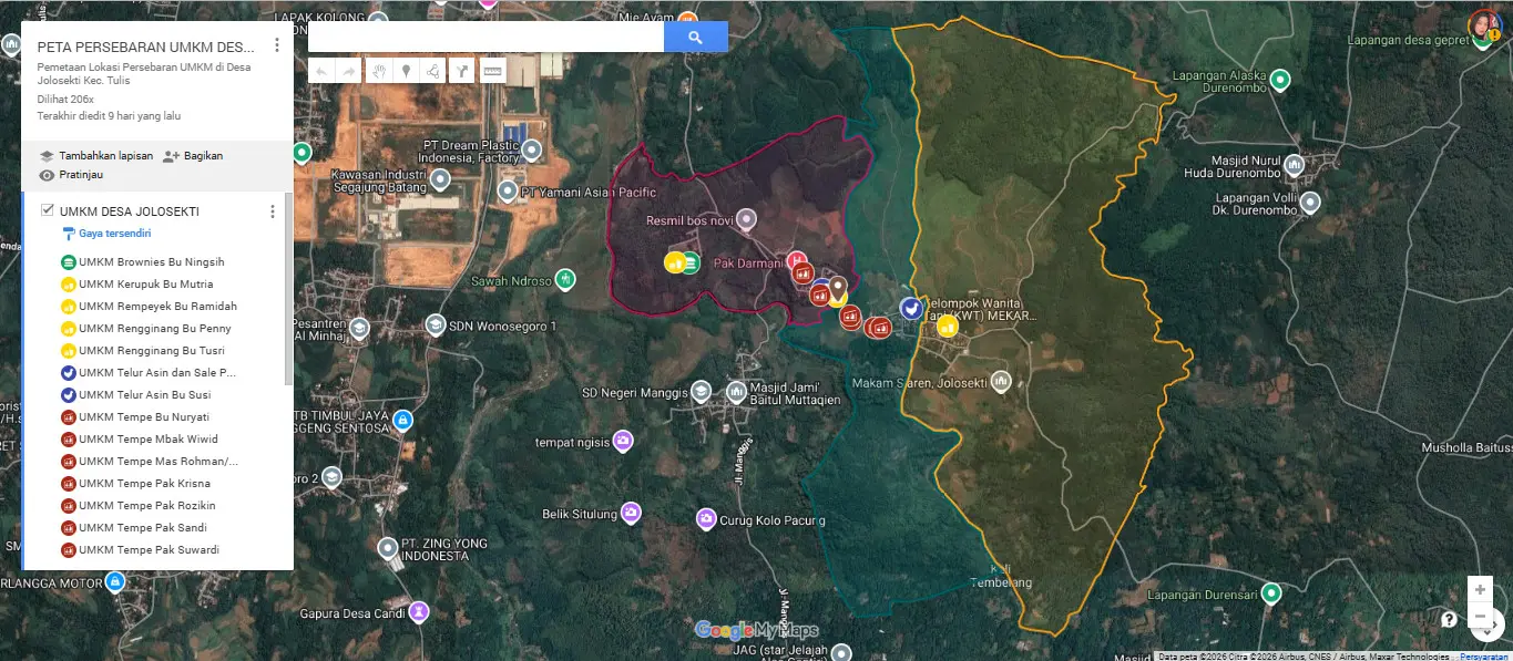 Mahasiswa KKN UNDIP Dorong Digitalisasi UMKM Desa Jolosekti melalui Pengembangan WebGIS Berbasis Spasial