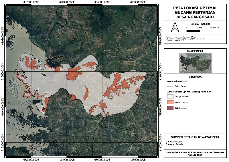 Dukung Pengelolaan Hasil Panen, Mahasiswa KKN Undip Rancang Visualisasi 3D Lokasi Gudang Pertanian