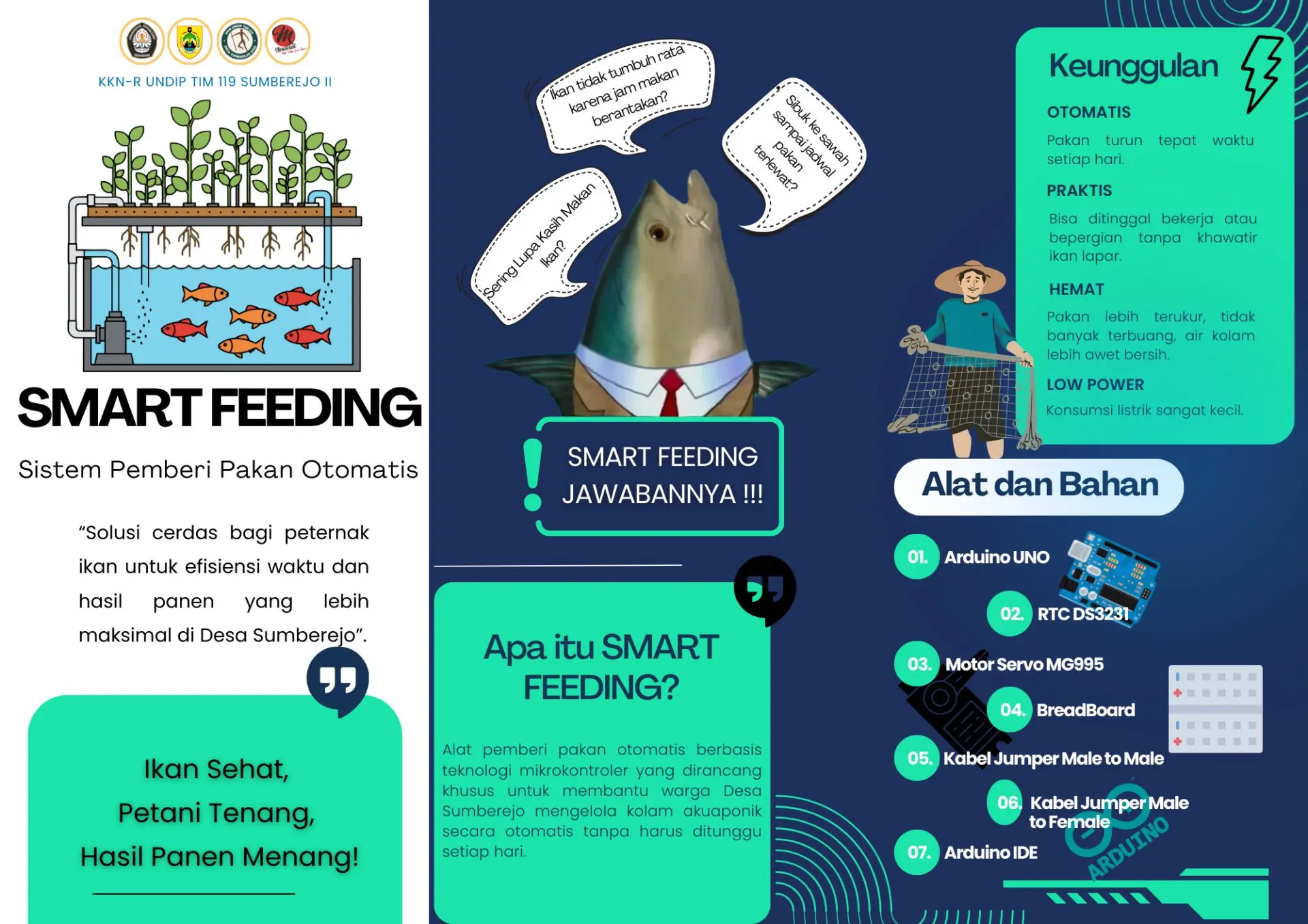 Mahasiswa KKN UNDIP Lakukan Digitalisasi Akuaponik Melalui Sistem Smart Feeding di Desa Sumberejo, Sragen