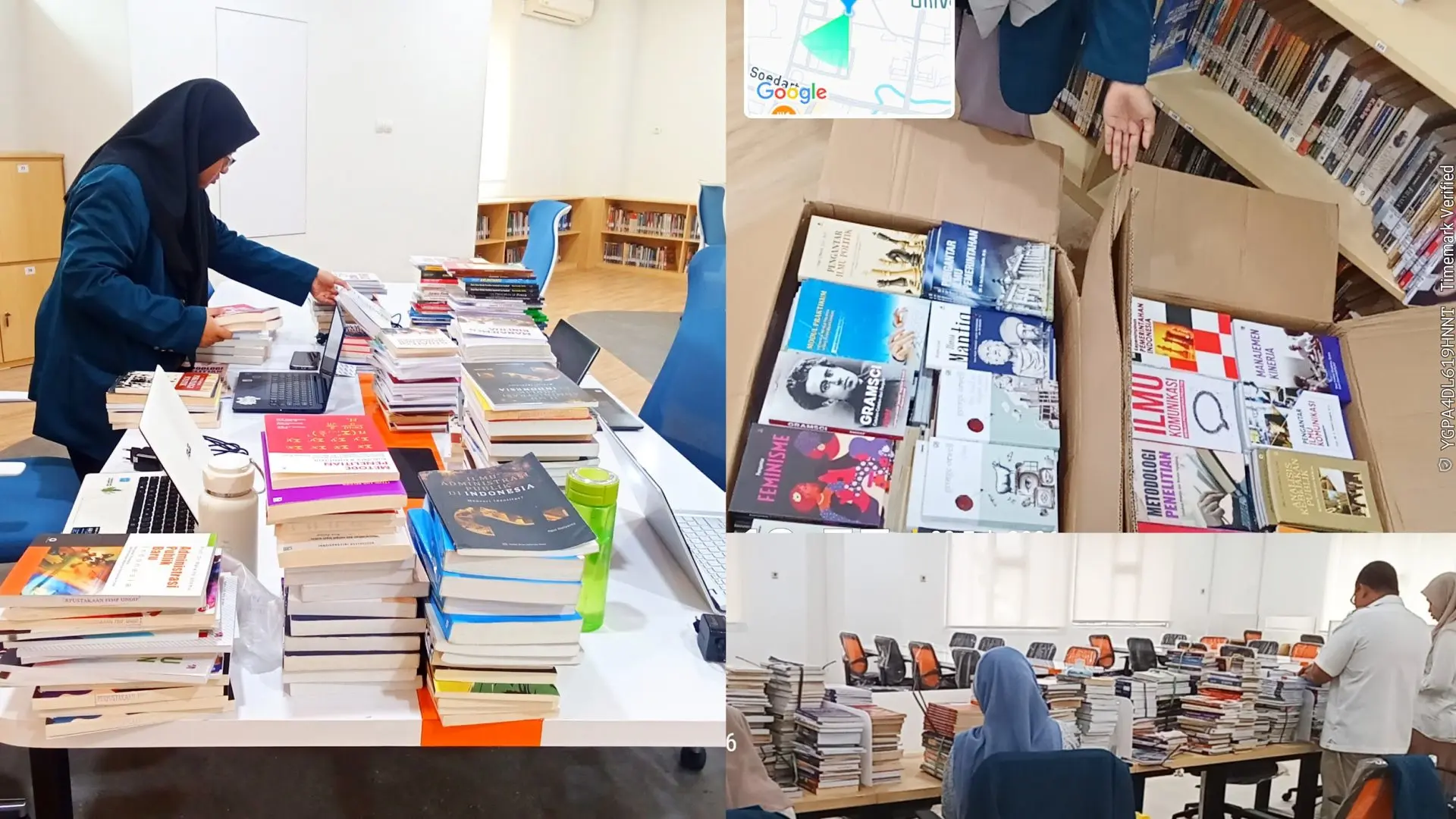 Mahasiswa Magang Ilmu Perpustakaan dan Informasi Undip Bantu Sukseskan Kegiatan Hibah Buku untuk Perpustakaan Administrasi Publik di Kampus Rembang Mahasiswa Magang Ilmu Perpustakaan dan Informasi Undip Bantu Sukseskan Kegiatan Hibah Buku untuk Perpustakaan Administrasi Publik di Kampus Rembang