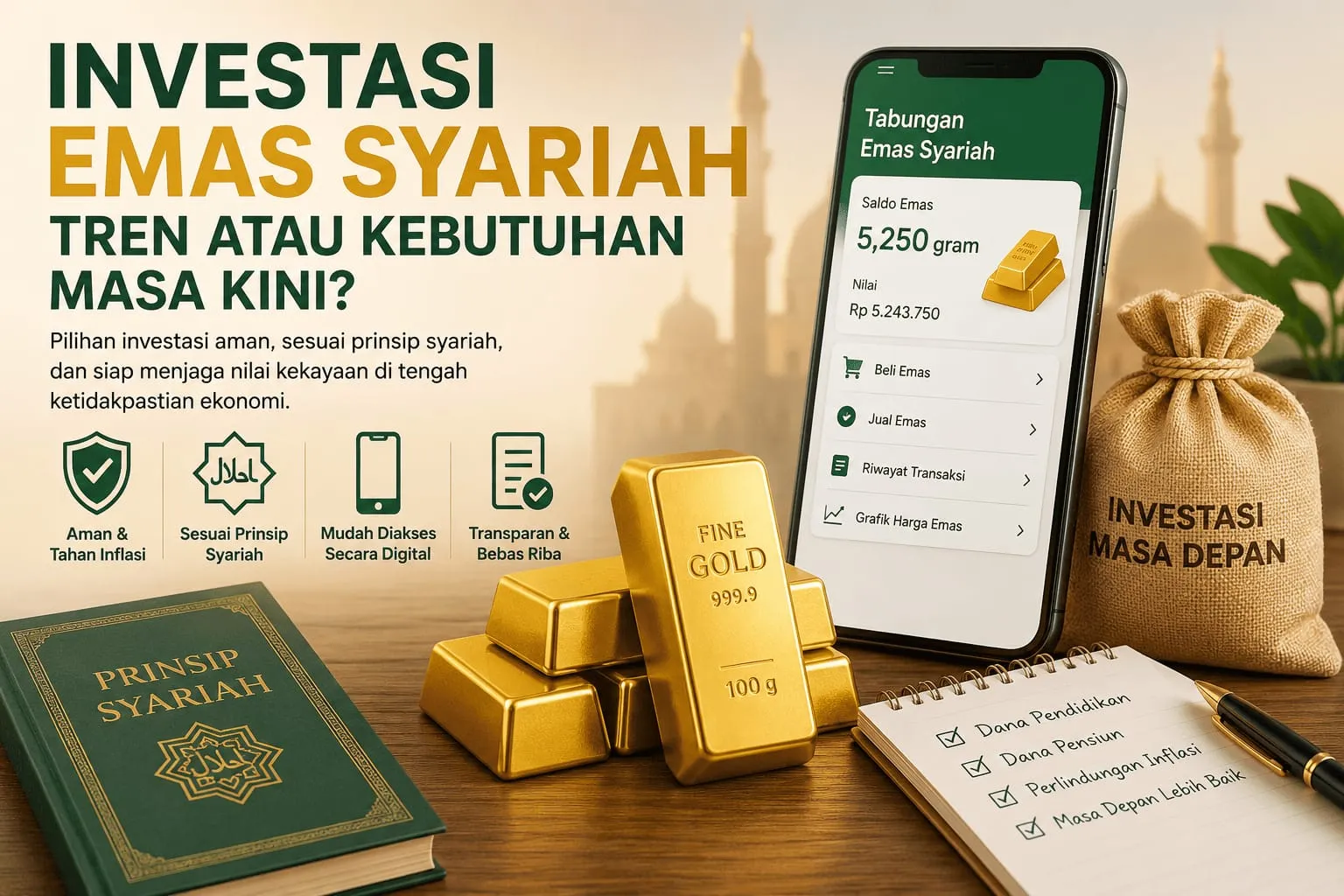 Investasi Emas Syariah: Tren Sesaat atau Kebutuhan Masyarakat Modern?