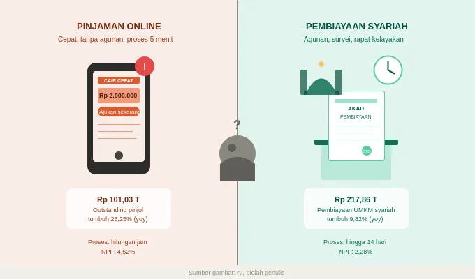 Pembiayaan UMKM Syariah Kalah Cepat dari Pinjaman Online